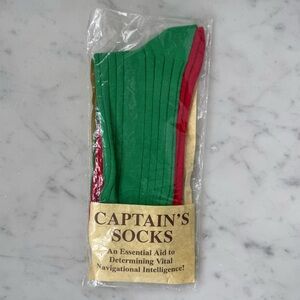 Captain’s Socks (one Green one Red)